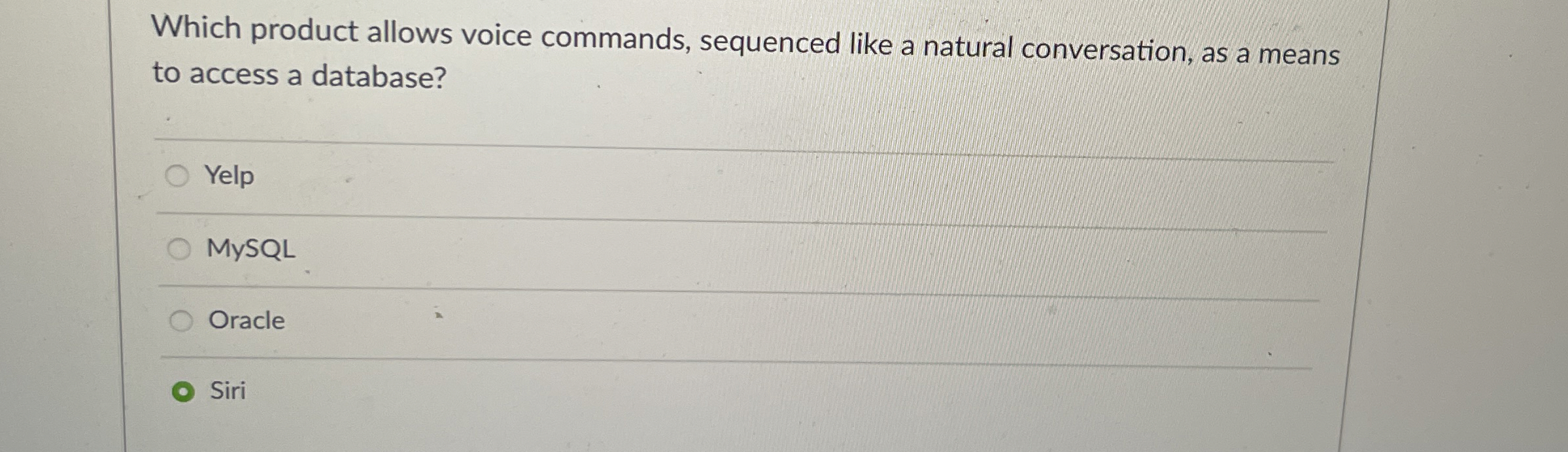 Which product allows voice commands, sequenced
