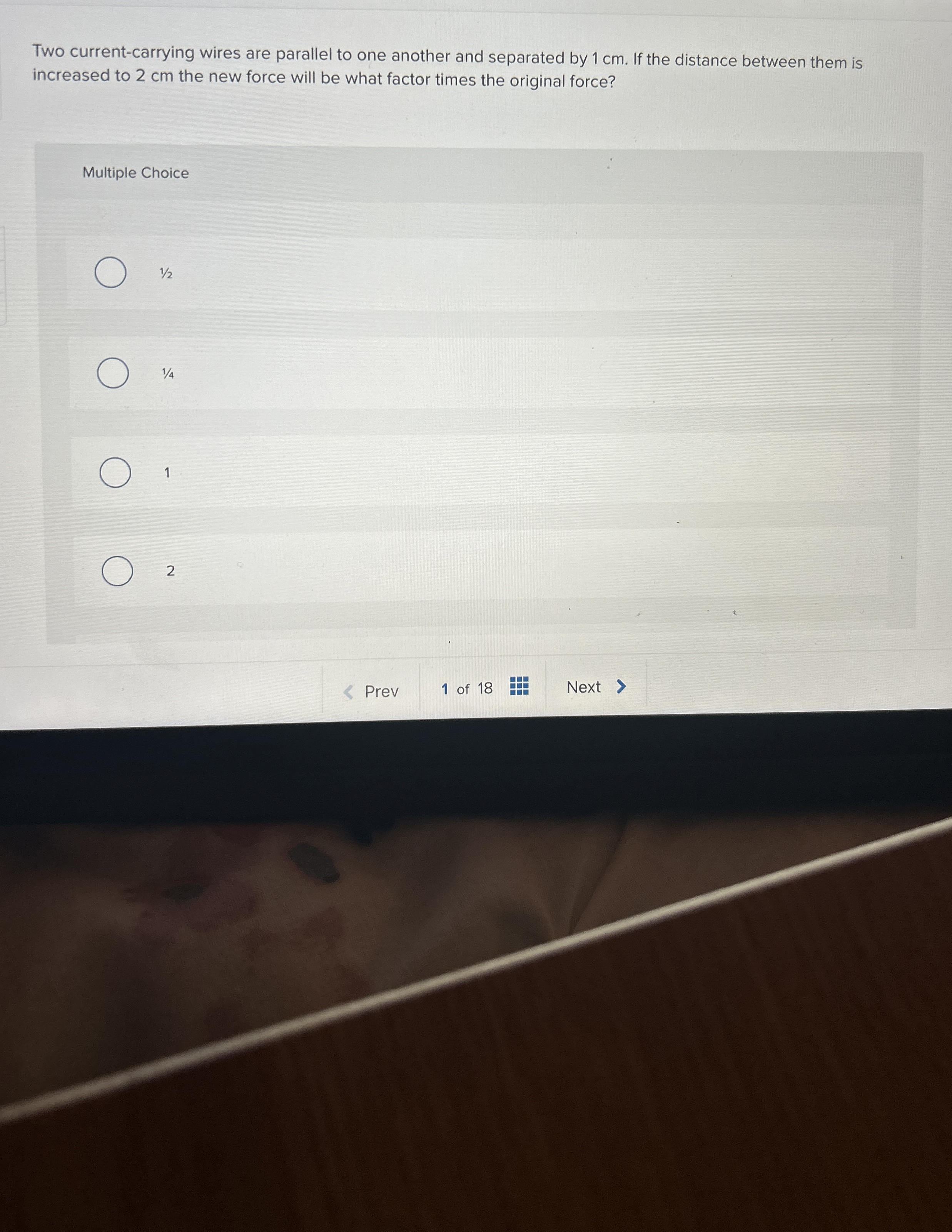 Two current - carrying wires are parallel to one