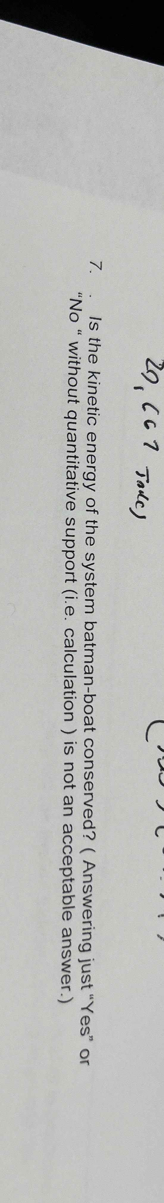 2 0 , ( 6 7 Tade ) 7 . " Is the kinetic energy of