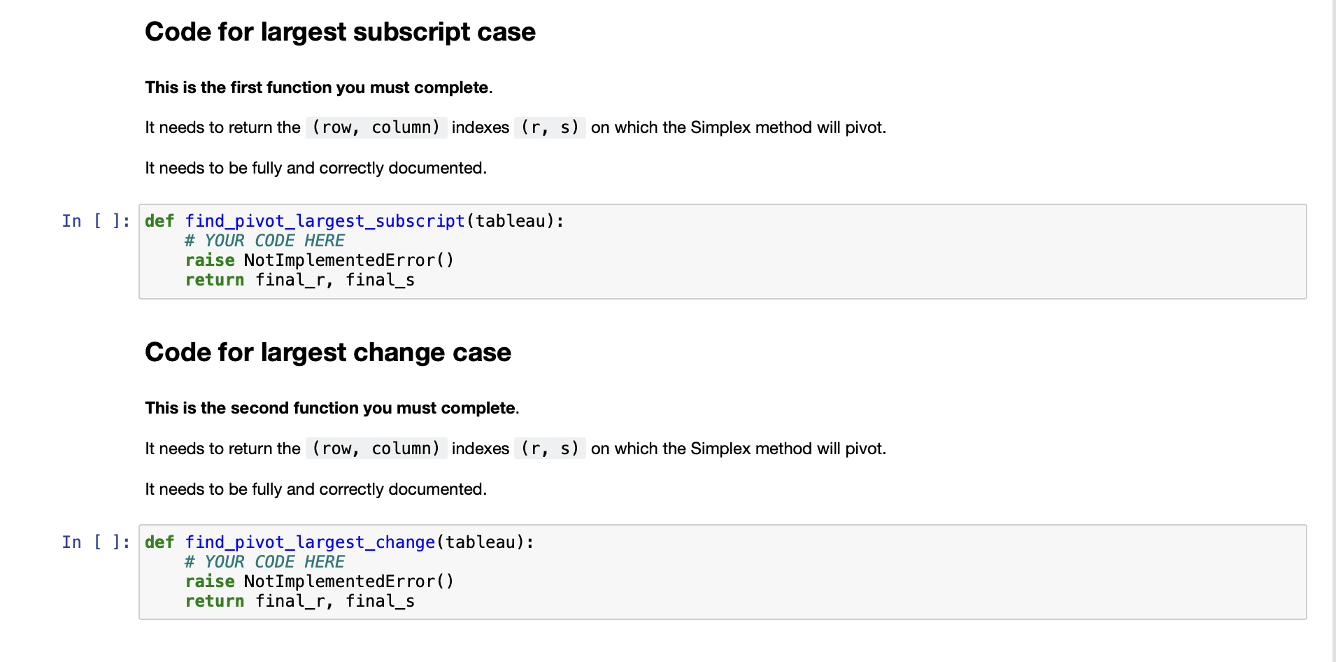 using noteable: Code for largest subscript case
