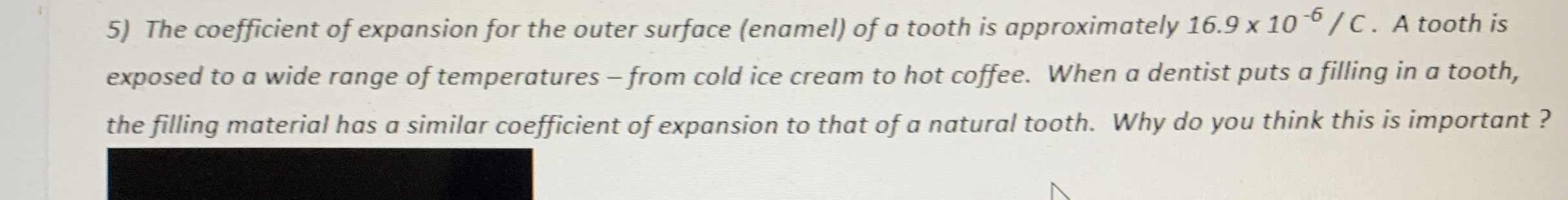 The coefficient of expansion for the outer