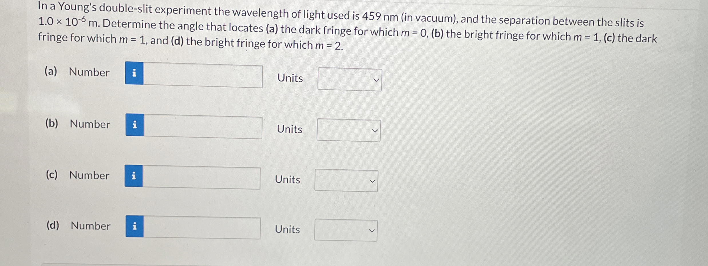 In a Young's double - slit experiment the