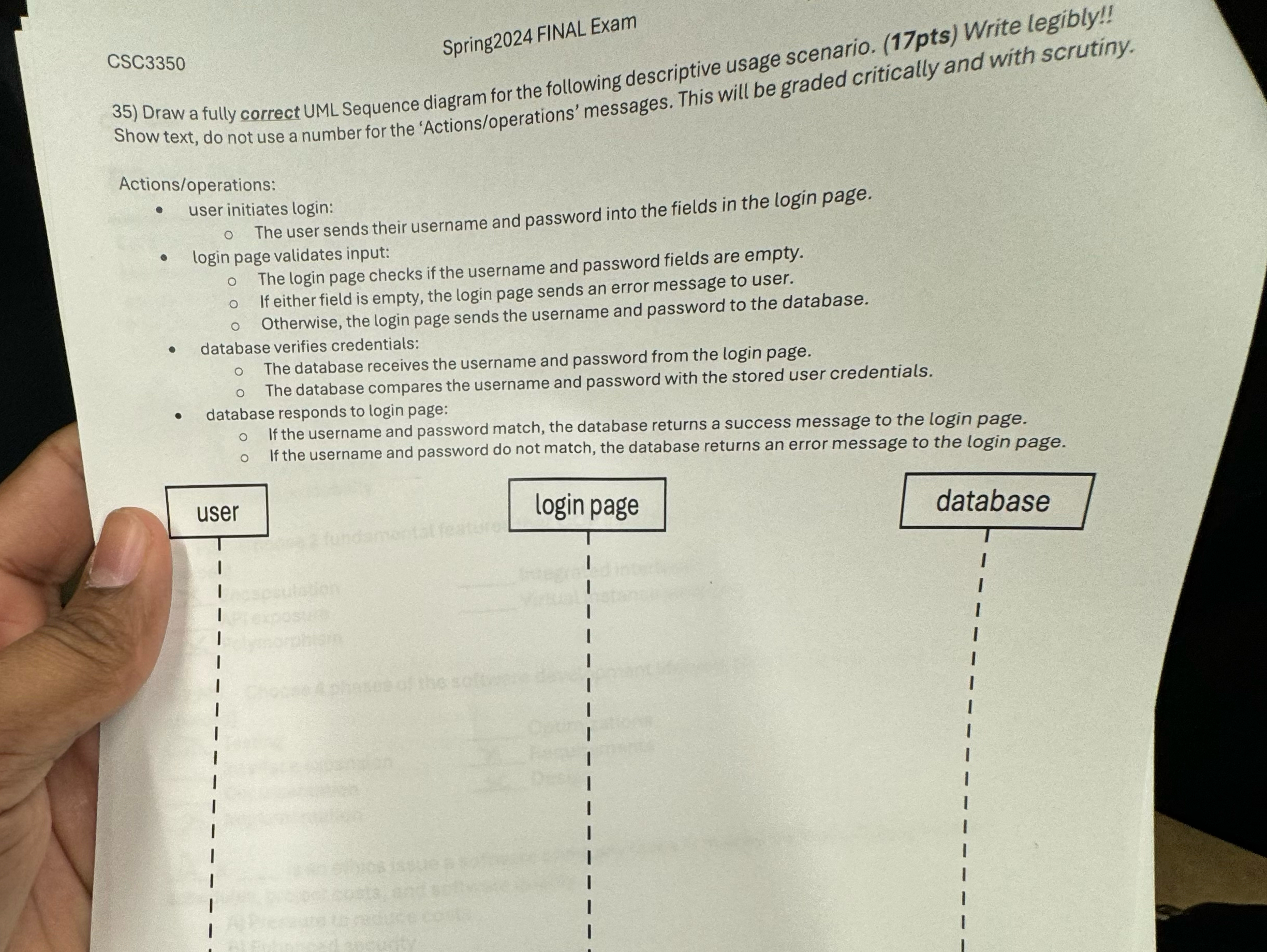 CSC 3 3 5 0 Spring 2 0 2 4 FINAL Exam Show text,