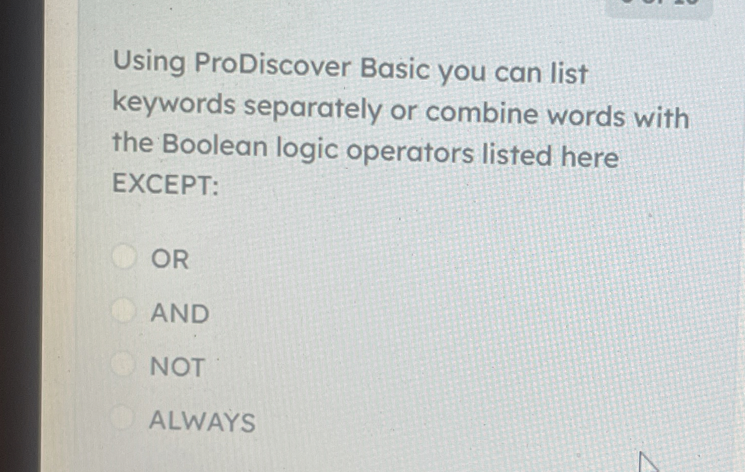 Using ProDiscover Basic you can list keywords