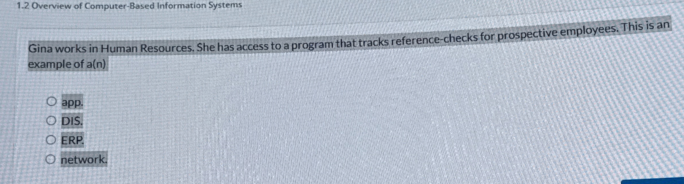 1 . 2 Overview of Computer - Based Information