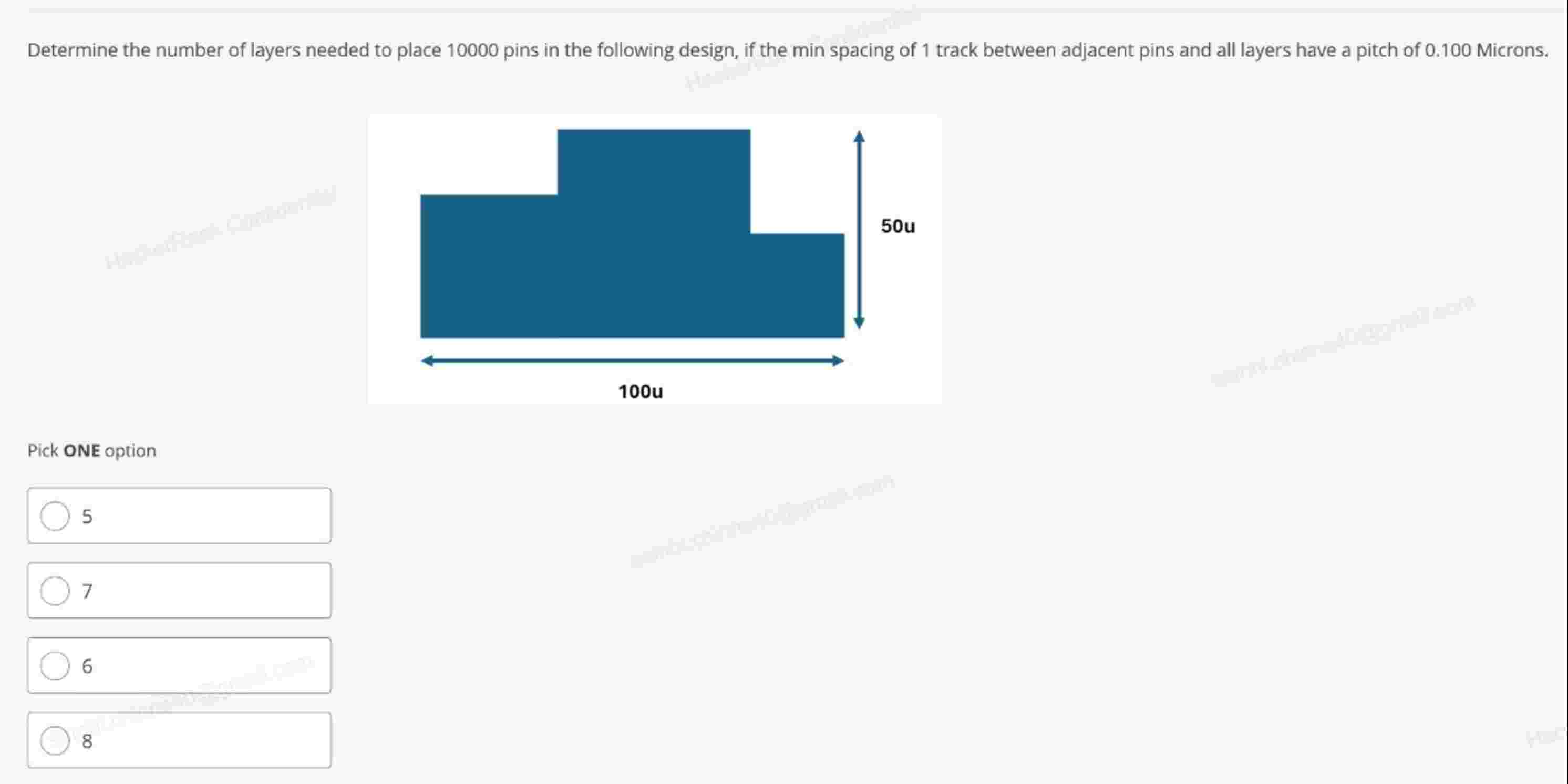 Determine the number of layers needed to place 1