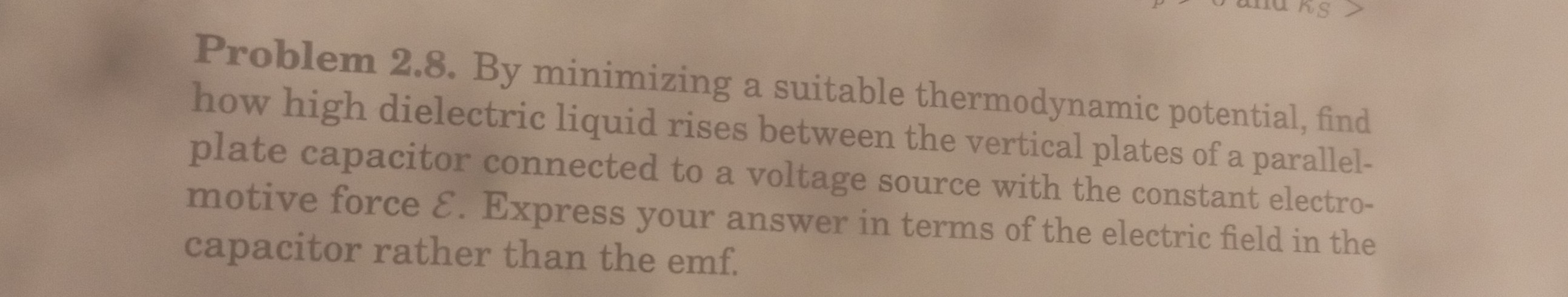 Problem 2 . 8 . By minimizing a suitable