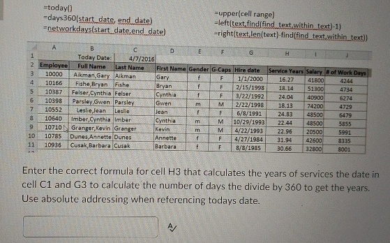 \ table [ [ \ table [ [ = today ( ) ] , [ = days