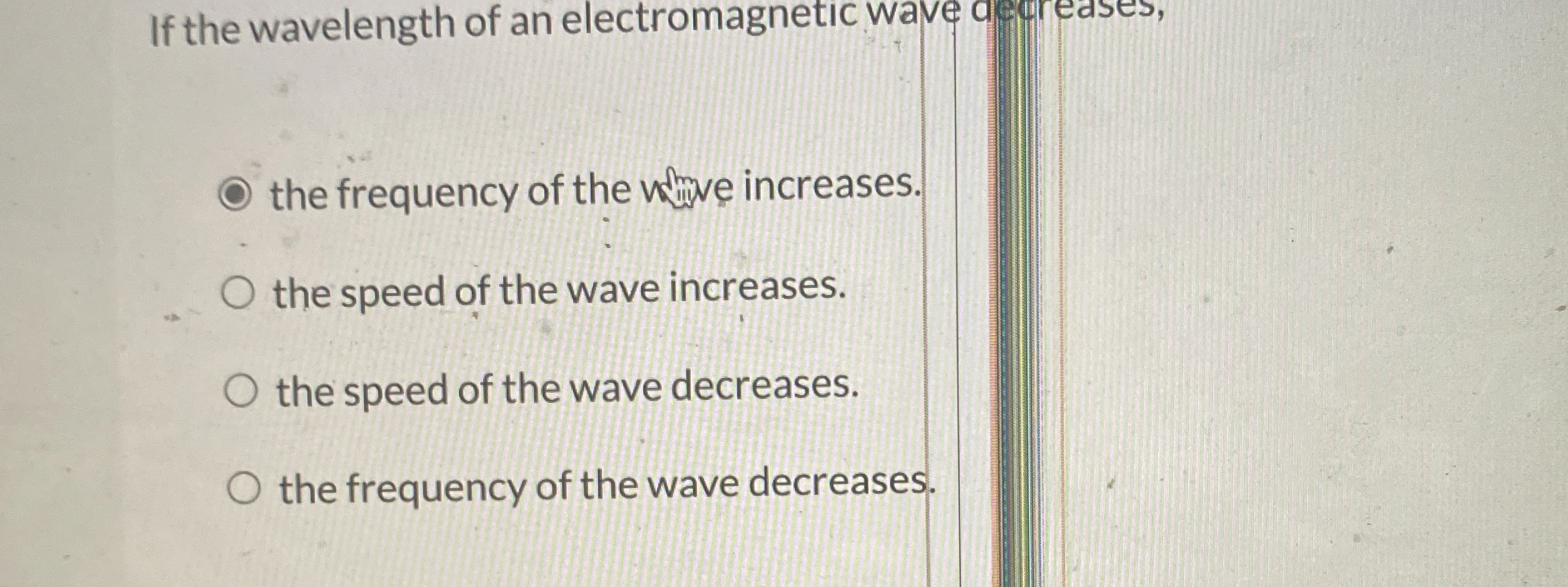the frequency of the whine increases. the speed