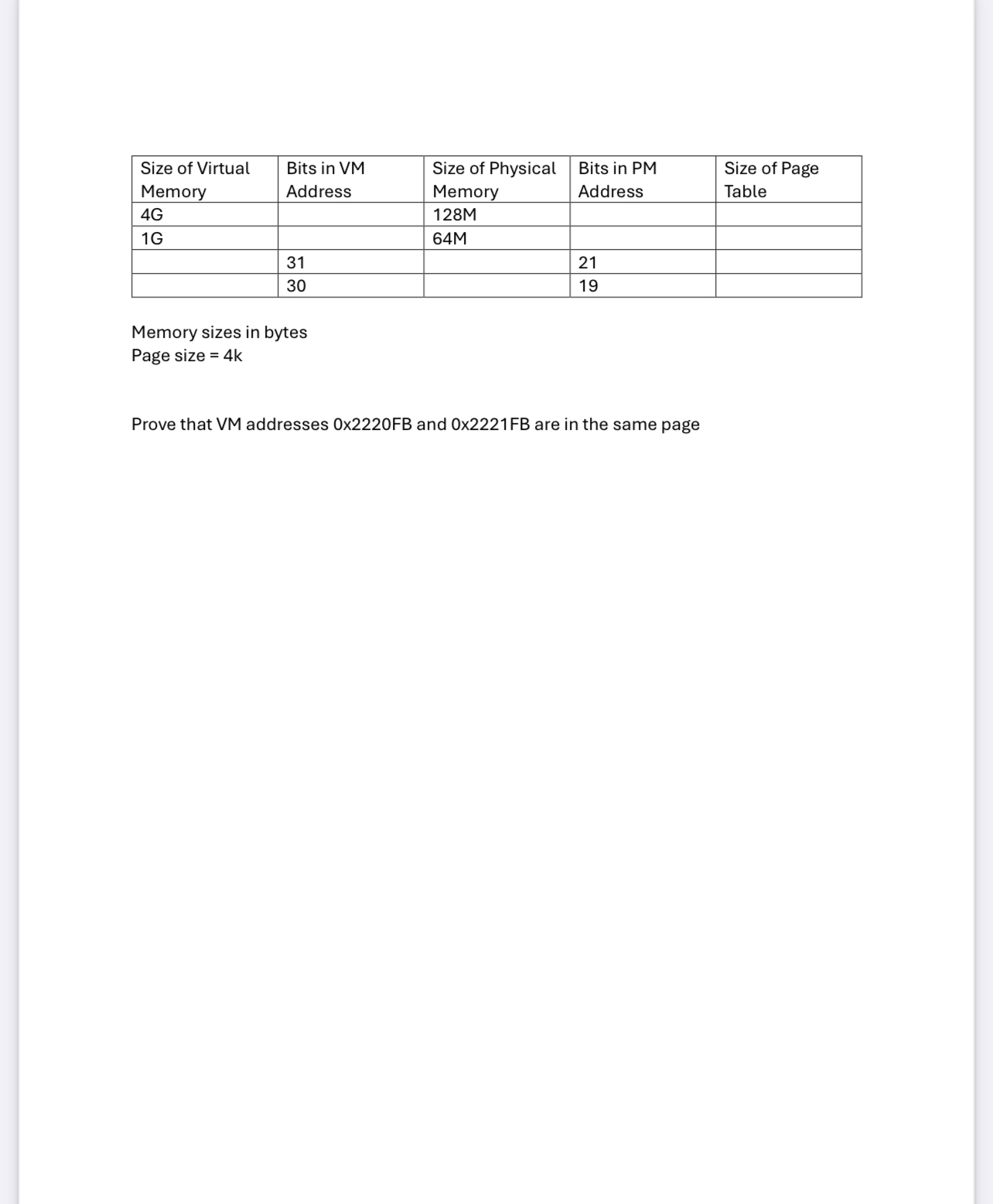 \ table [ [ \ table [ [ Size of Virtual ] , [