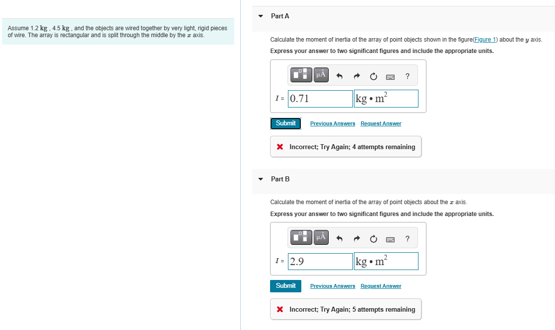 Part A Assume \ ( 1 . 2 \ mathrm { ~kg } , 4 . 5