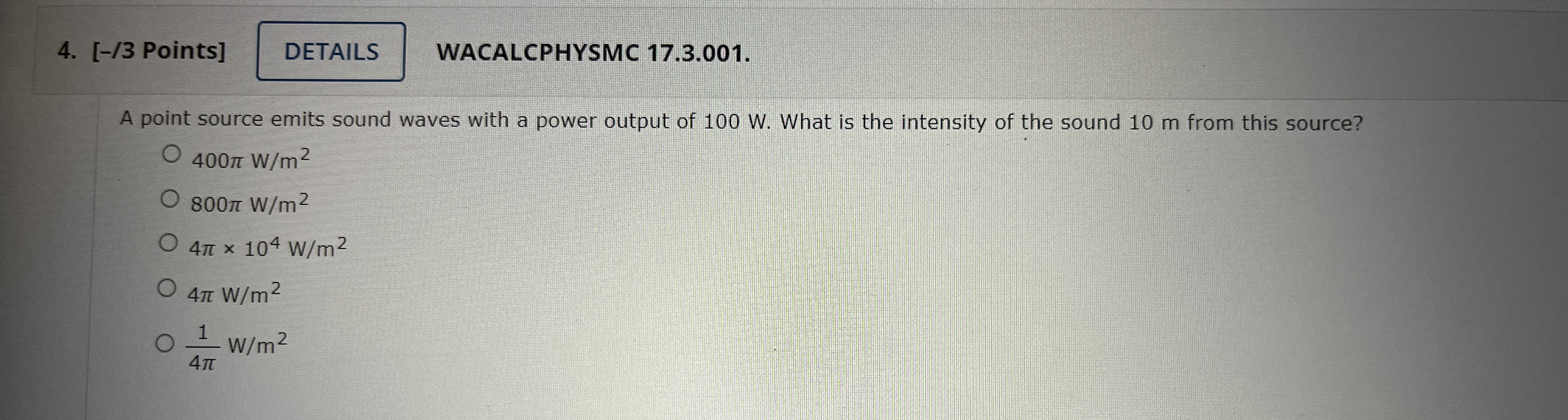 [ - / 3 Points ] WACALCPHYSMC 1 7 . 3 . 0 0 1 . A