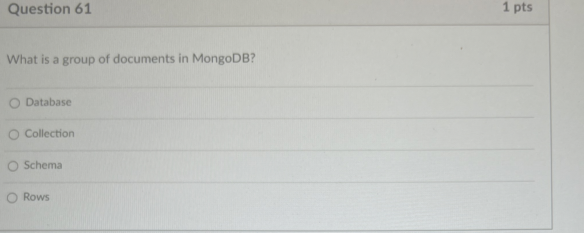 Question 6 1 1 pts What is a group of documents