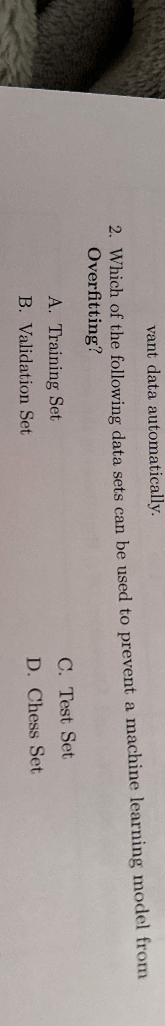 vant data automatically. 2 . Which of the