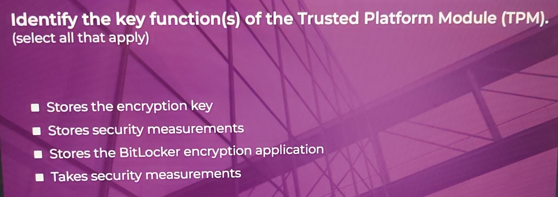 Identify the key function ( S ) of the Trusted