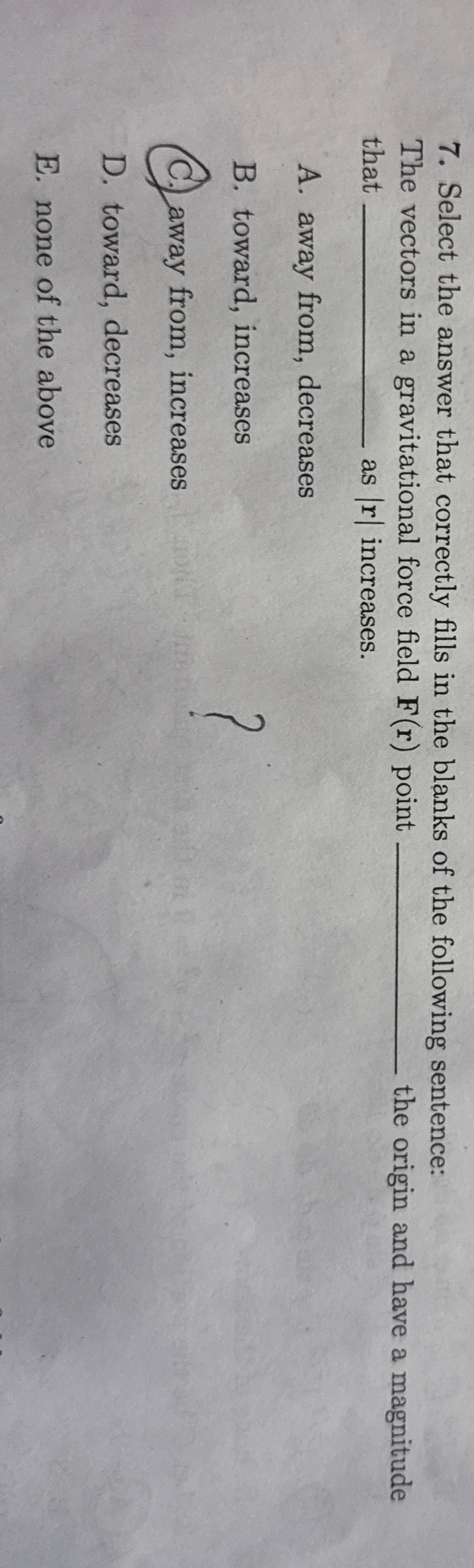 Select the answer that correctly fills in the