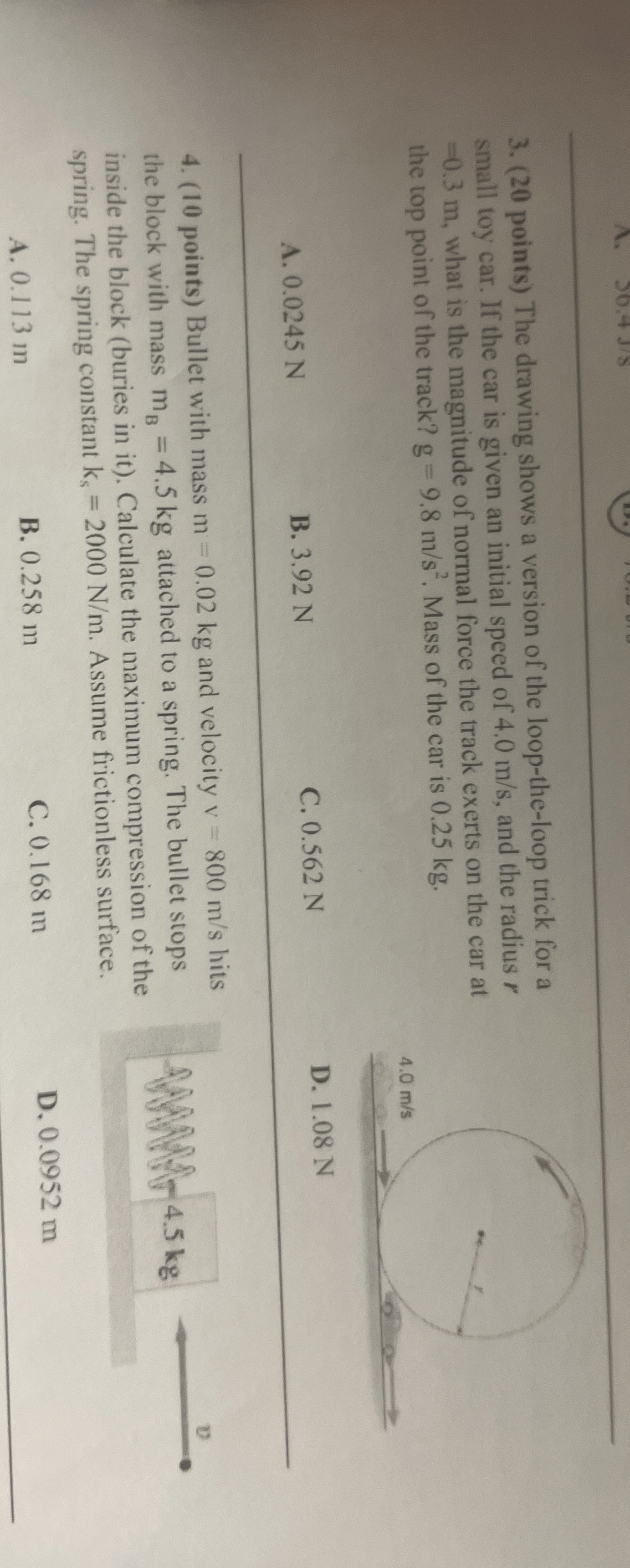 ( 2 0 points ) The drawing shows a version of the