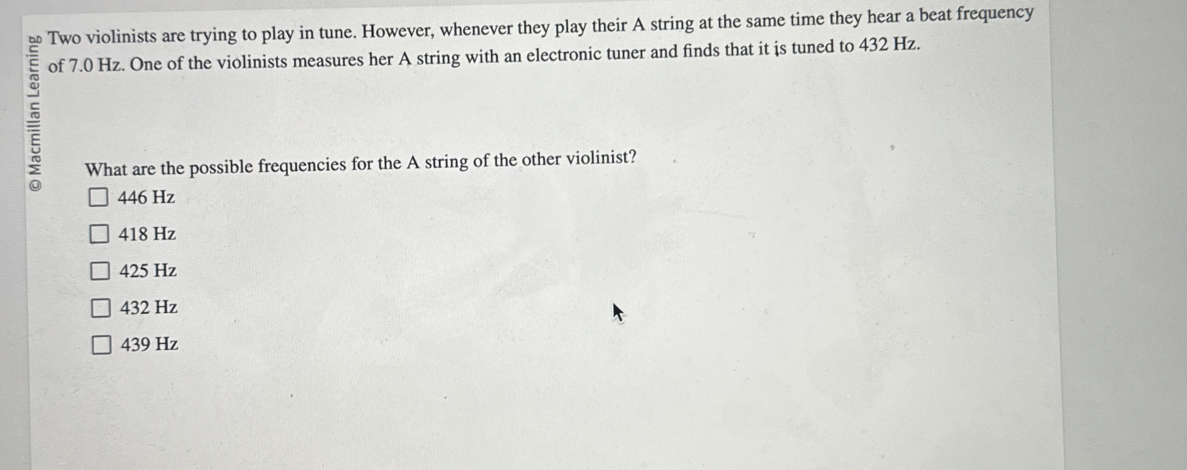? 5 n o t Two violinists are trying to play in