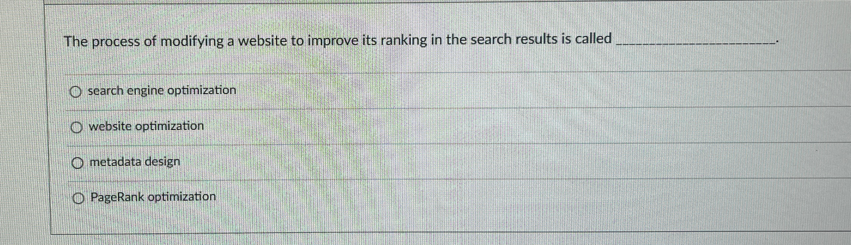 The process of modifying a website to improve its