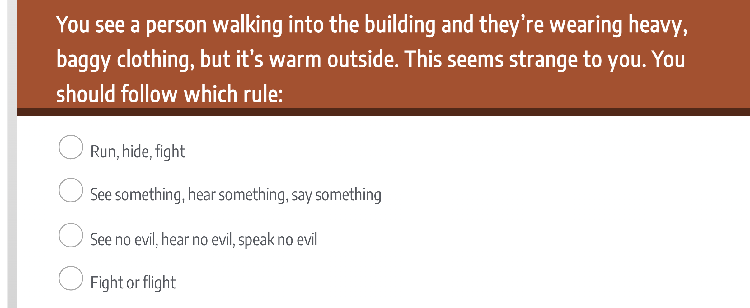 You see a person walking into the building and