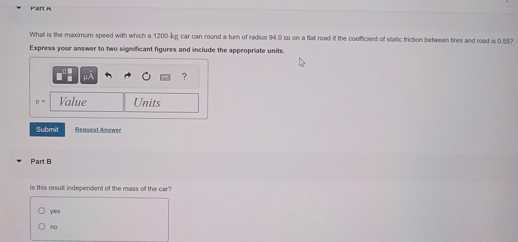 rart A What is the maximum speed with which a 1 2