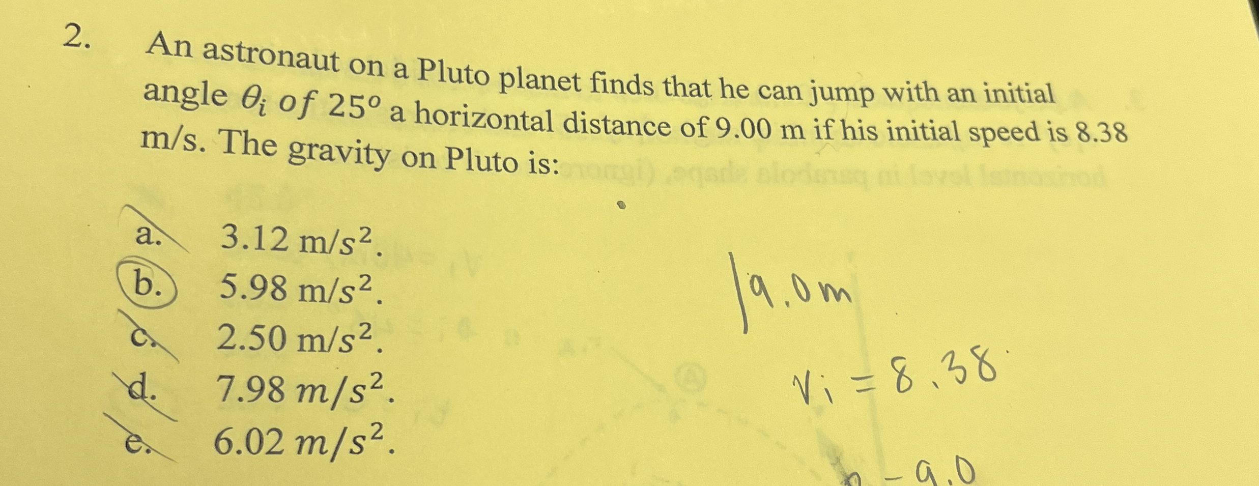 An astronaut on a Pluto planet finds that he can