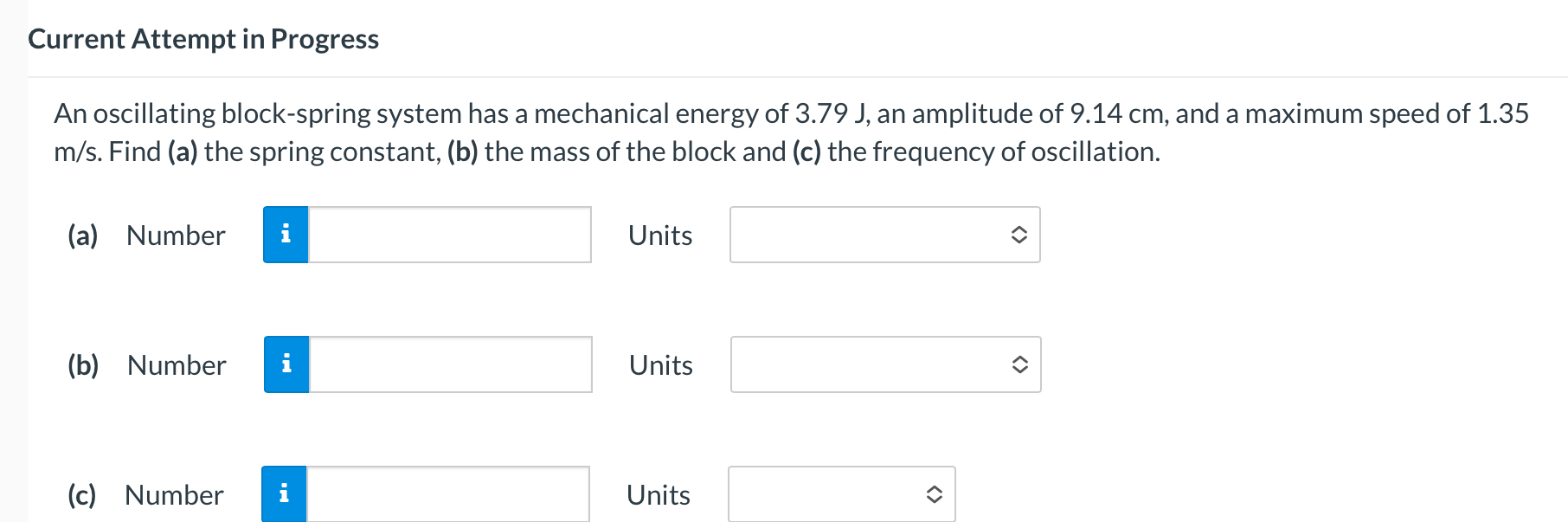 Current Attempt in Progress An oscillating block