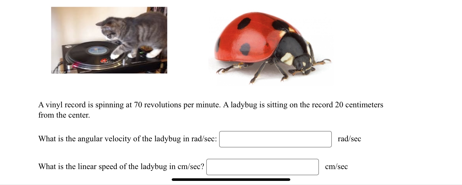 A vinyl record is spinning at 7 0 revolutions per