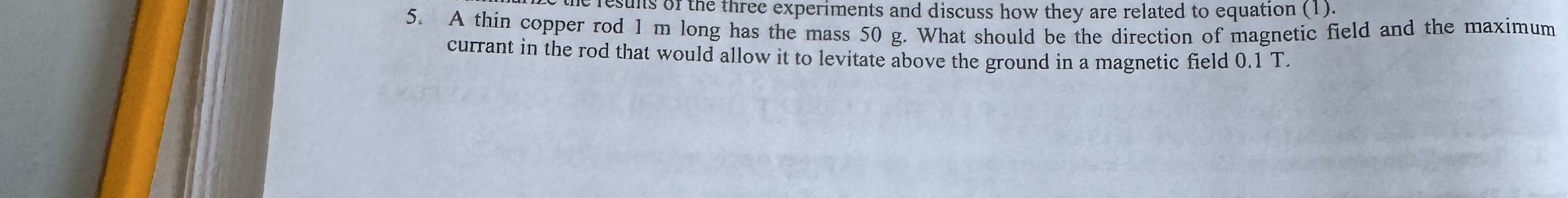currant in the rod that would allow it to