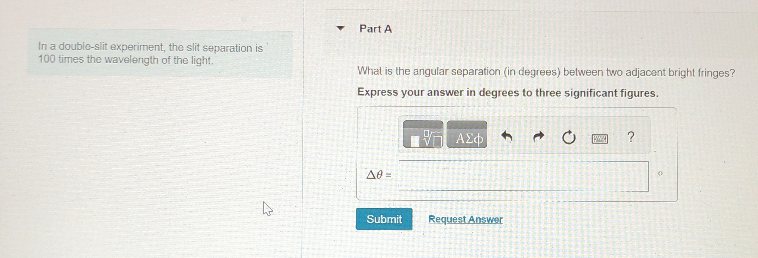 In a double - slit experiment, the slit