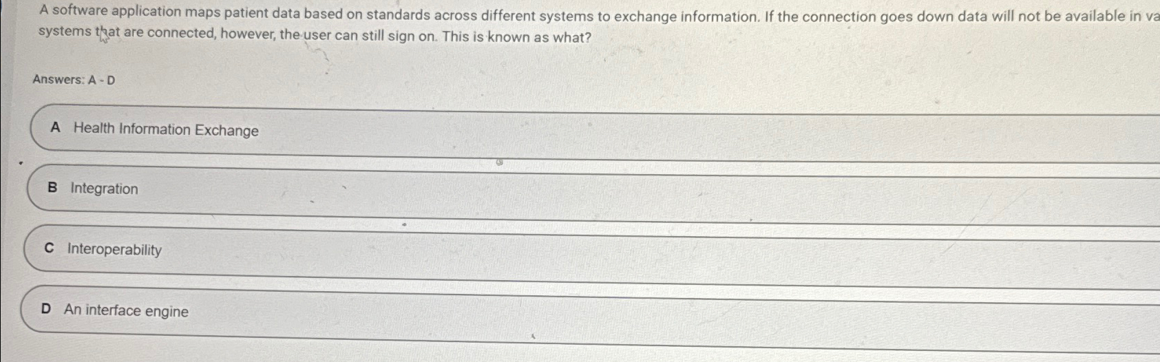 A software application maps patient data based on