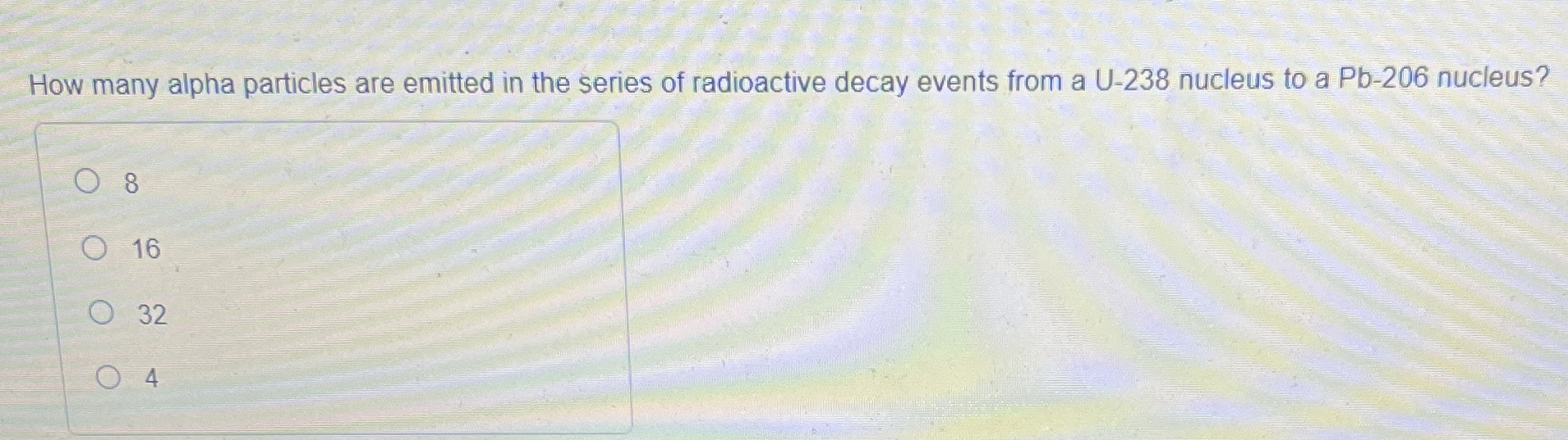 How many alpha particles are emitted in the