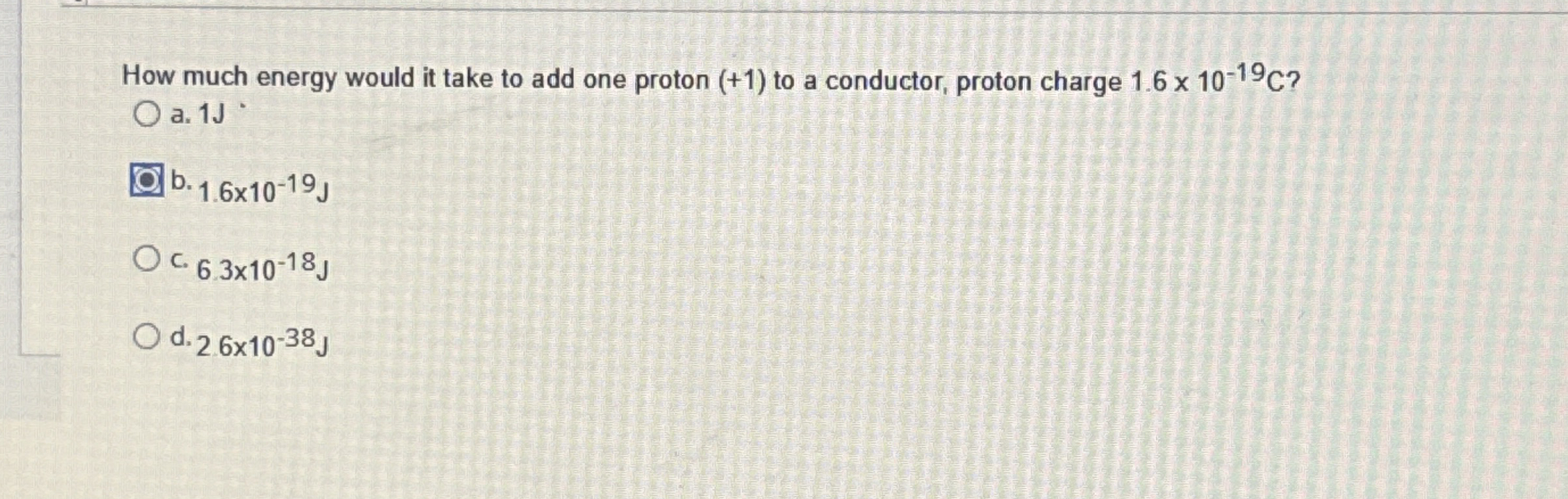 How much energy would it take to add one proton (