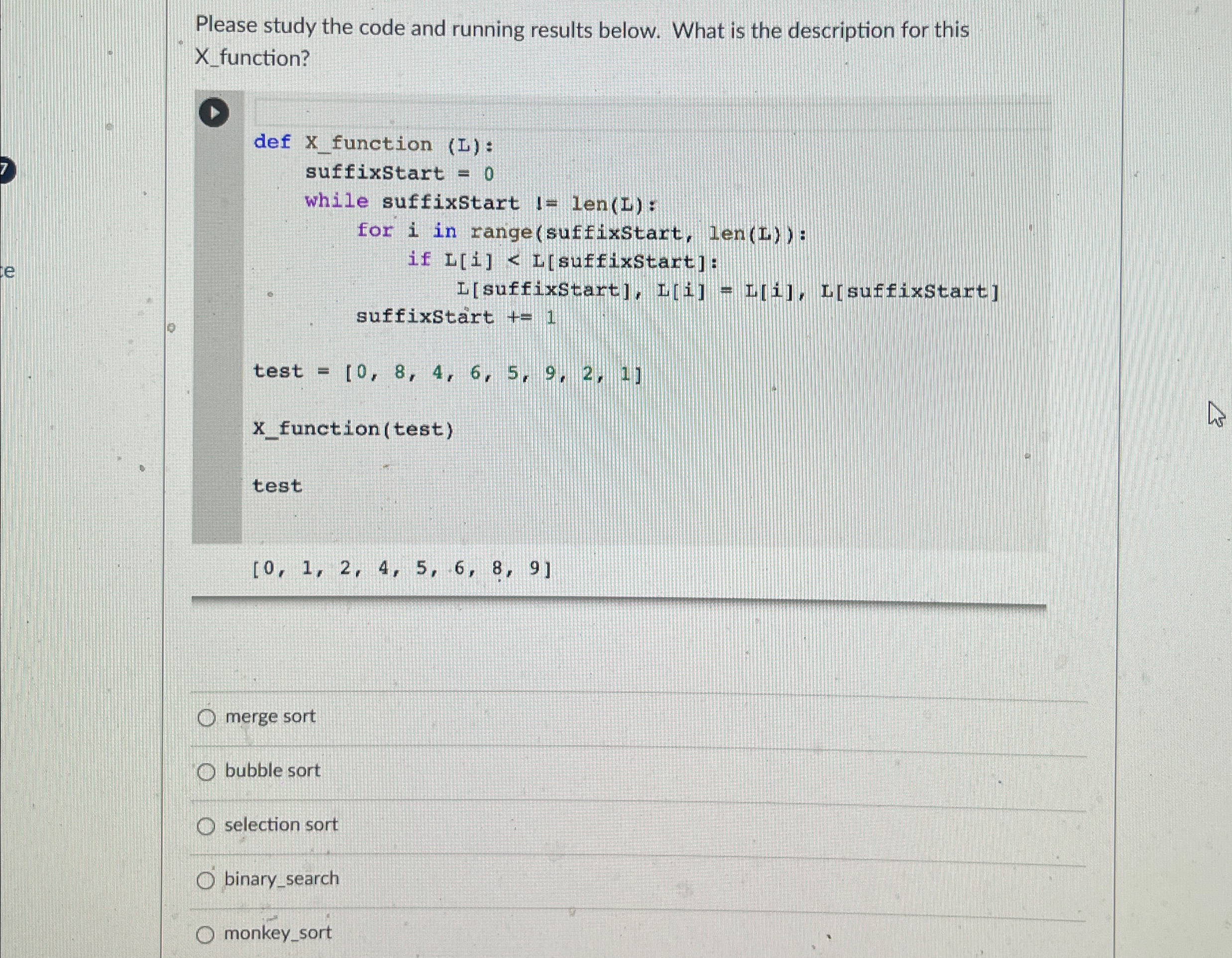 Please study the code and running results below.