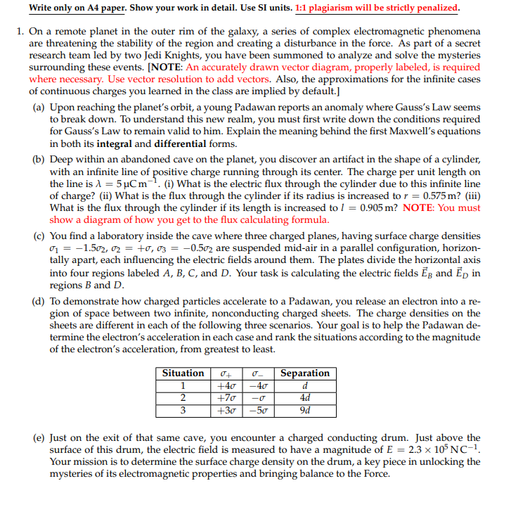 Write only on A 4 paper. Show your work in