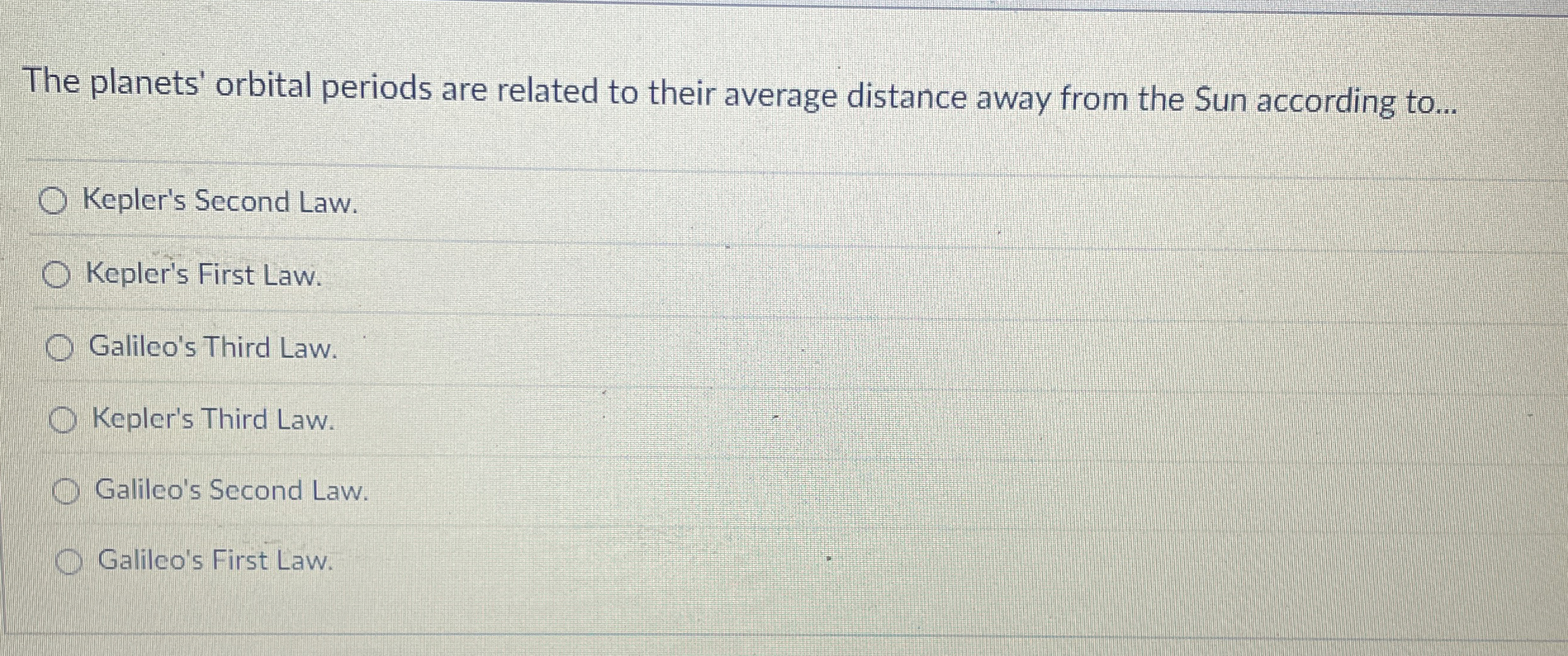 The planets' orbital periods are related to their
