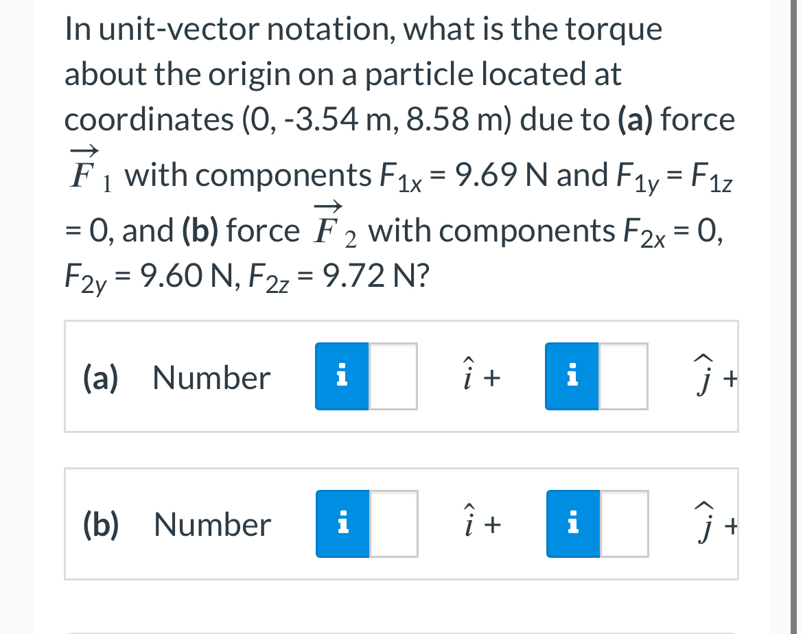 In unit - vector notation, what is the torque