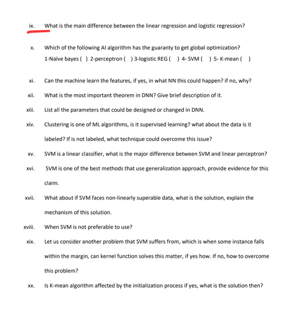 ix . What is the main difference between the