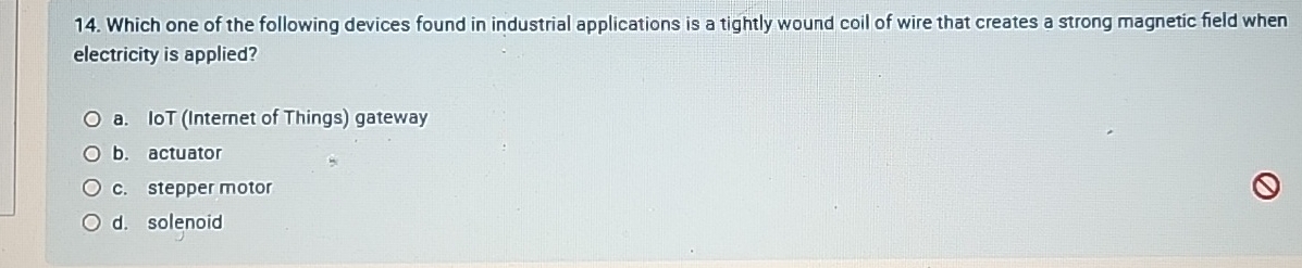 Which one of the following devices found in