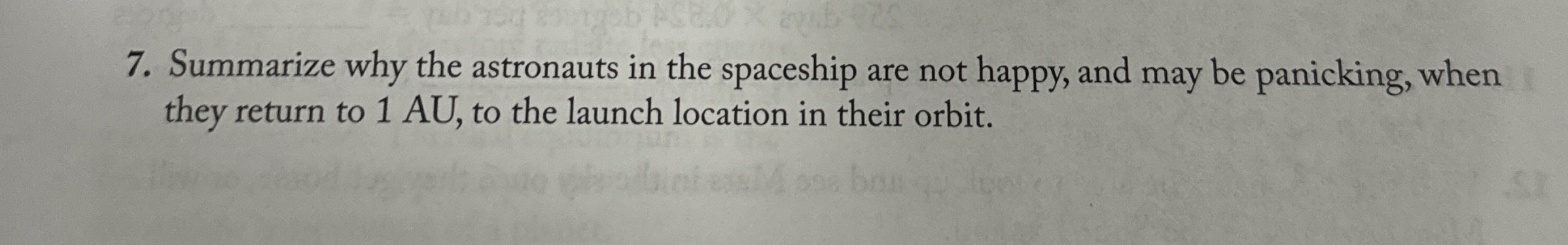 Summarize why the astronauts in the spaceship are