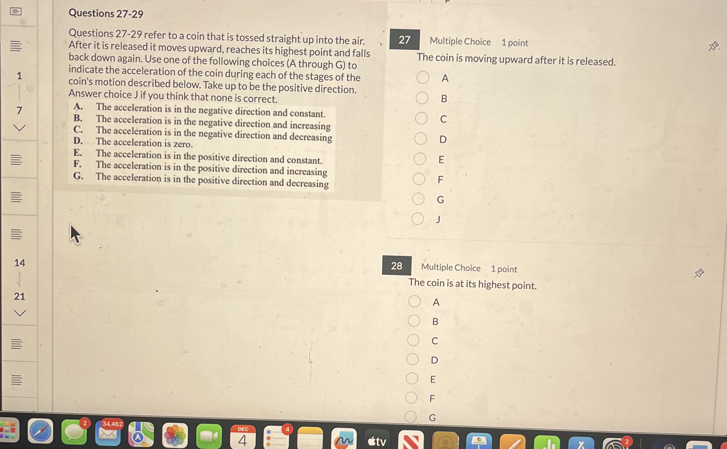 Questions 2 7 - 2 9 Questions 2 7 - 2 9 refer to