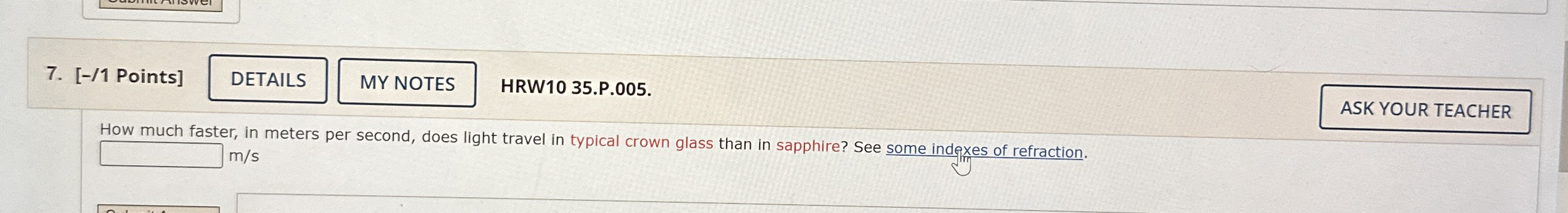 [ - / 1 Points ] HRW 1 0 3 5 . P . 0 0 5 . How