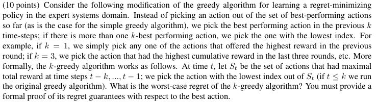 ( 1 0 points ) Consider the following