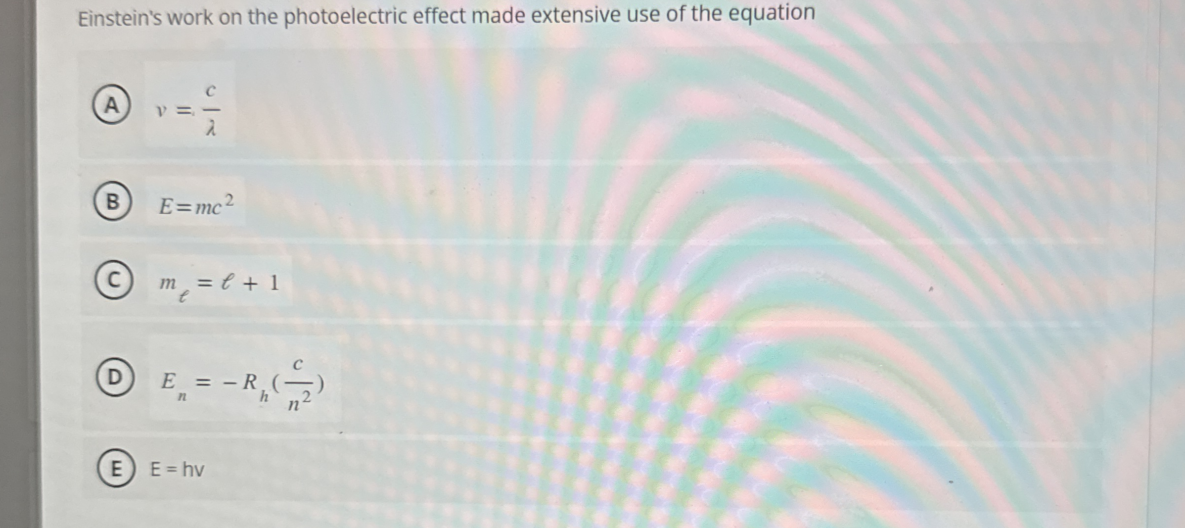 Einstein's work on the photoelectric effect made