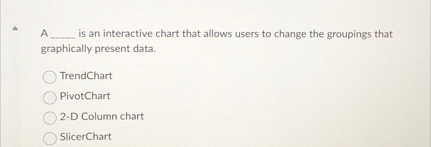 A is an interactive chart that allows users to