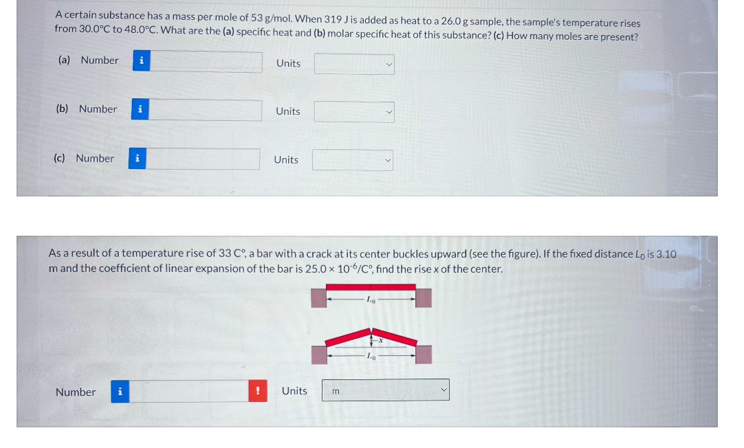 A certain substance has a mass per mole of 5 3 g