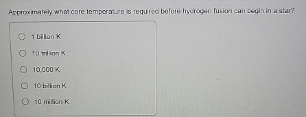 Approximately what core temperature is required