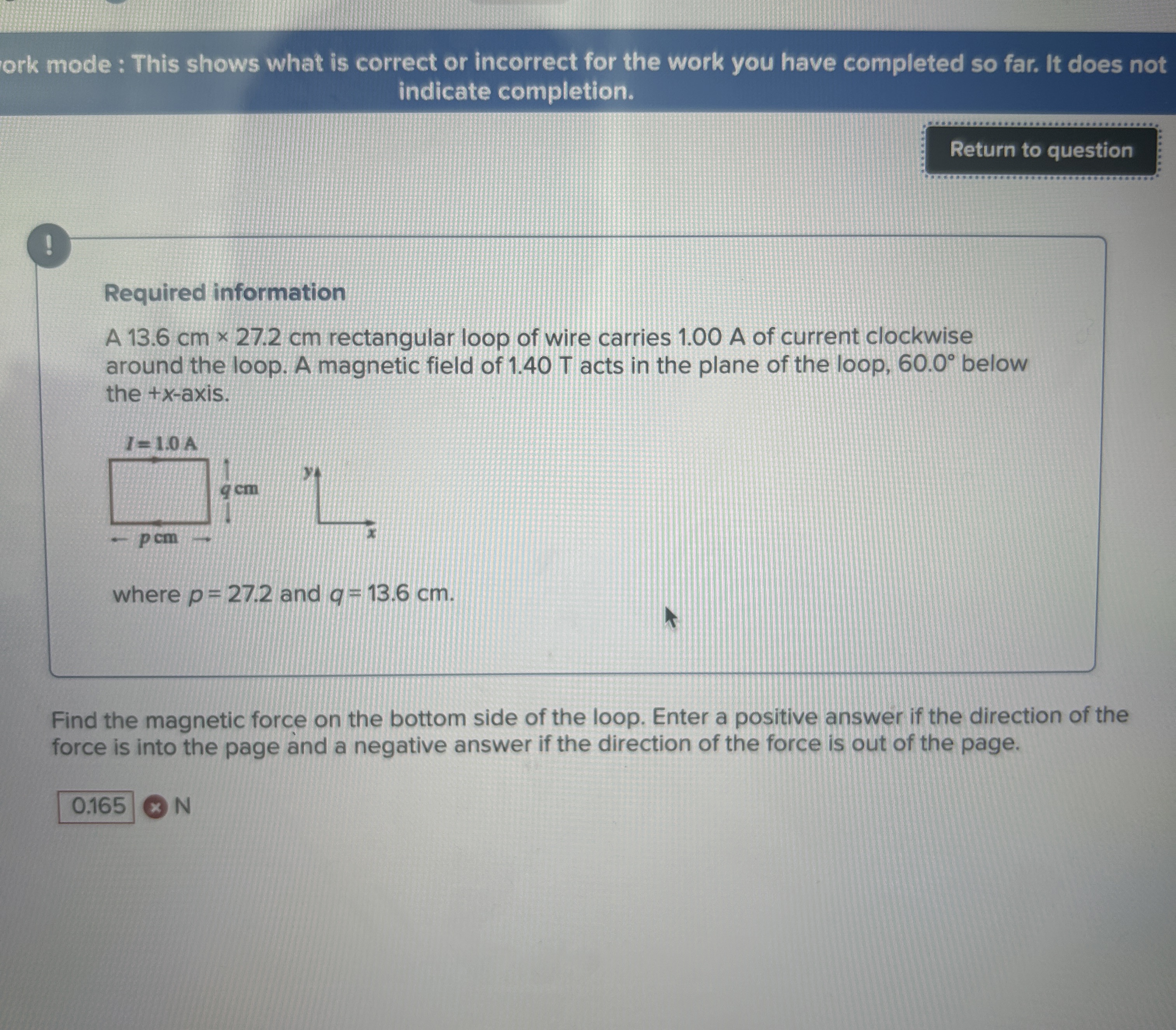 where p = 2 7 . 2 and q = 1 3 . 6 cm . Find the
