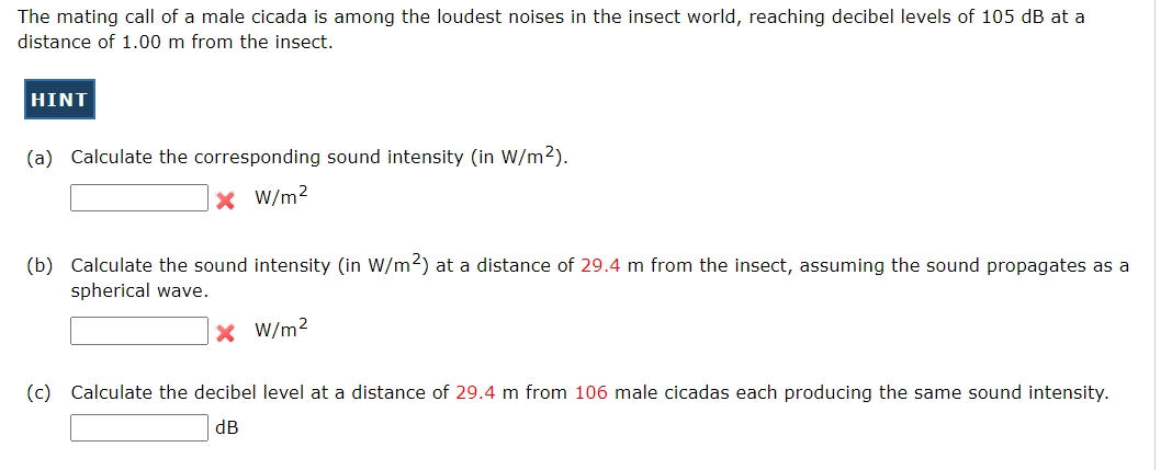 The mating call of a male cicada is among the