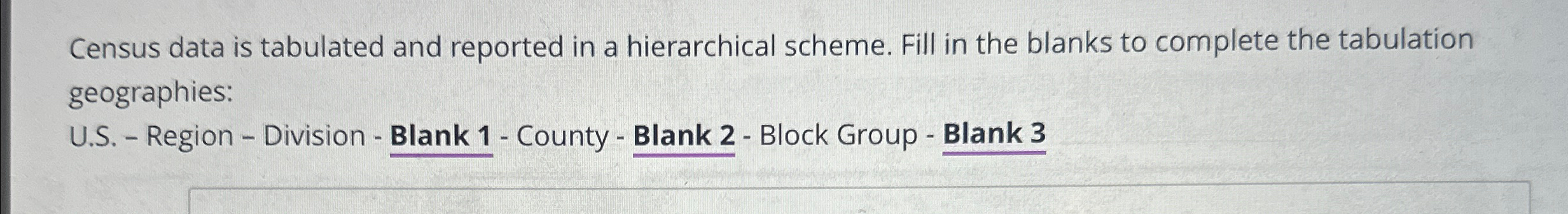 Census data is tabulated and reported in a